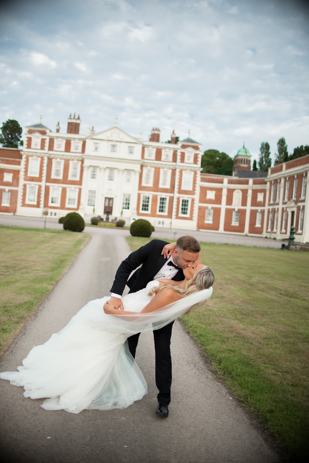 Hannah and Tom photographed at Hawkstone Hall, Shropshire